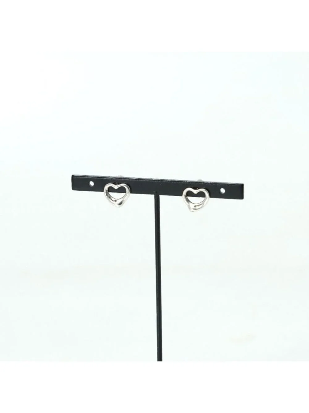 Tiffany & Co Vintage Open Heart Stud Earrings Elsa Peretti 925 Sterling Silver